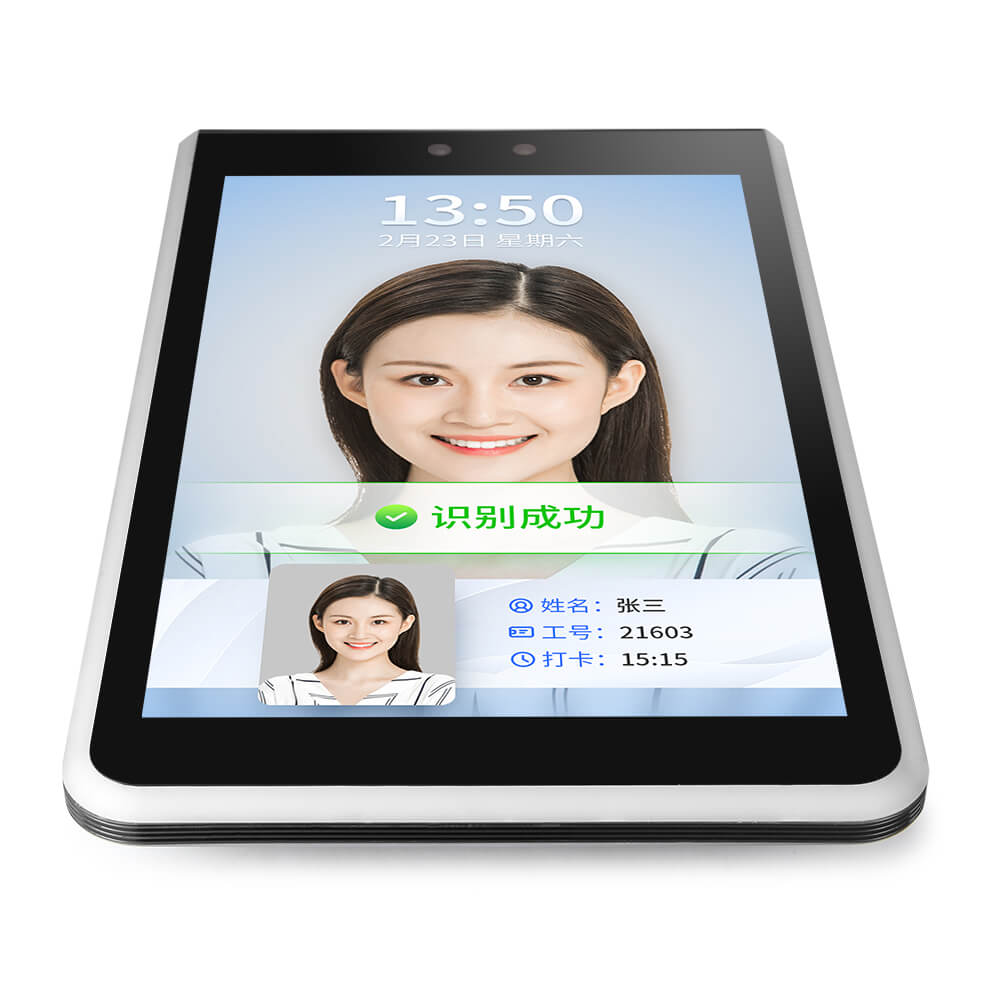 關鍵詞:人臉識別一體機8寸;描述:1.產品主要應用于出入口場景的身份驗證，提供人臉識別、射頻
                        2.識別等多種驗證方式，將AI算法場景化應用。
                        3.軟件層面基于Linux系統采用業內領先的人臉識別算法，為用戶
                        4.提供穩定、可靠、快速精準識別的軟件應用；硬件層面采用業內主
                        5.流SOC及一流元器件廠商的產品，整體質量可靠。