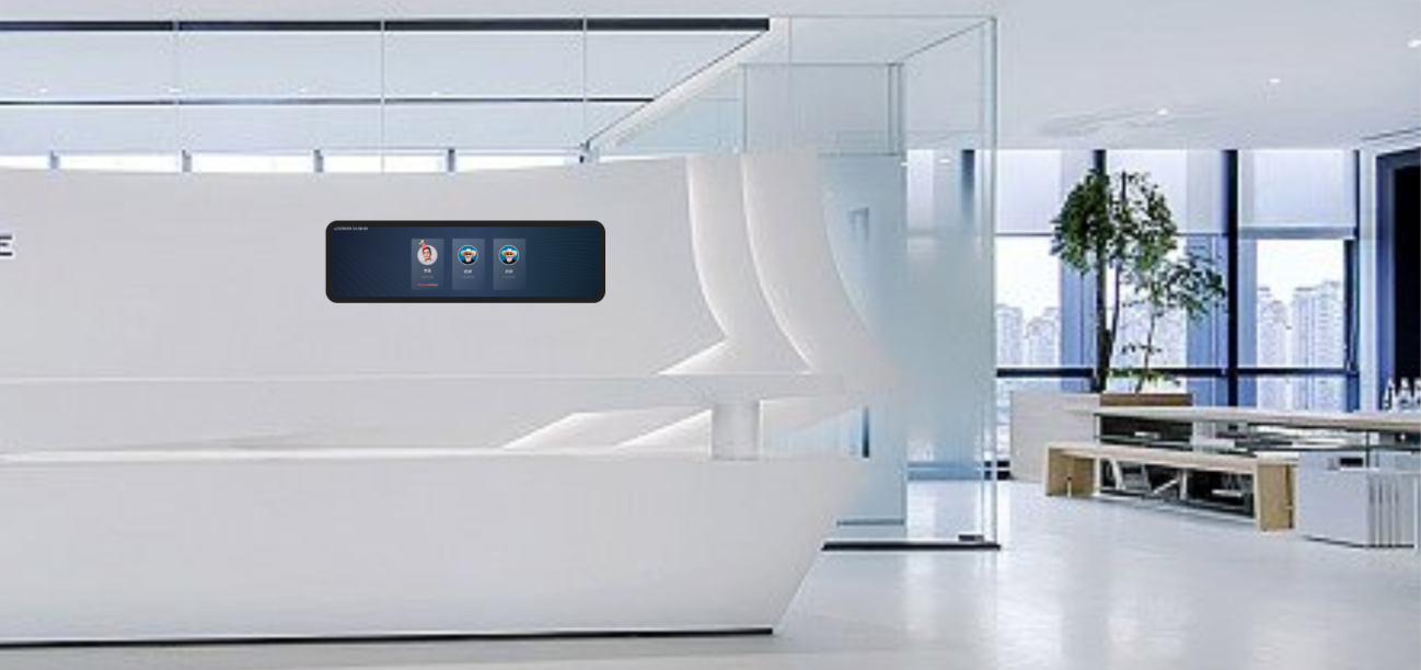 關鍵詞：智慧前臺，人臉識別，訪客管理，深圳市武智科技；描述：深圳市武智科技打造的智慧前臺，通過智能屏實現人臉識別與訪客管理，為辦公空間提供智能化迎賓與準入體驗